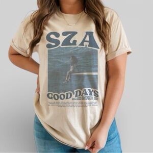 Sza Album T Shirt Beige & Blue